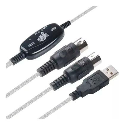 Imagem de Cabo Adaptador Midi Interface Usb Conversor Audio Gravacao