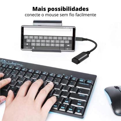 Imagem de Cabo Adaptador  OTG USB C Macho para USB Fêmea 3.0.