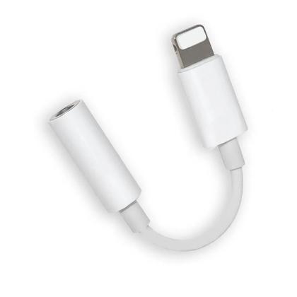 Imagem de Cabo Adaptador p/ Fone De Ouvido Celulares Ios Lightning 3.5mm P2 Branco