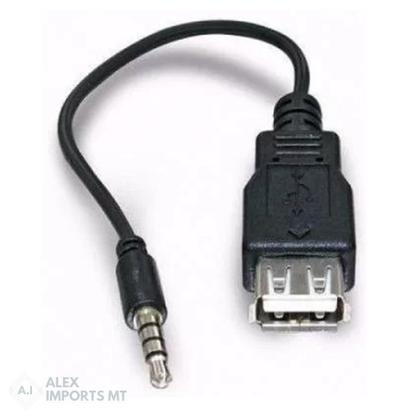 Imagem de Cabo adaptador p3 para usb fêmea para pendrive mp3