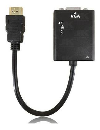 Imagem de Cabo Adaptador Para Converter Hdmi Para Vga Saída P2 Áudio