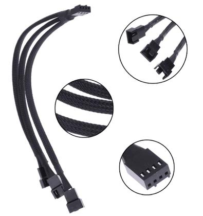Imagem de Cabo Adaptador PWM Cooler Fan 4 Pinos 3 Saidas, 25CM - Alloy