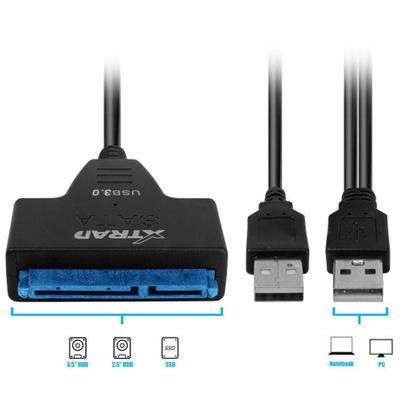 Imagem de Cabo Adaptador Sata USB 3.0 com Entrada para Fonte 12V XT2151 Para SSD e HD Externo 2,5" e 3,5" - Xt