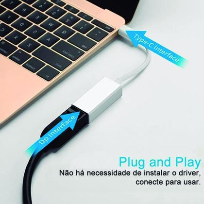 Imagem de Cabo Adaptador USBC para DisplayPort DP
