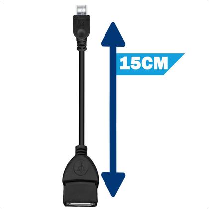 Imagem de Cabo Adaptador V8 Micro USB para USB Fêmea OTG