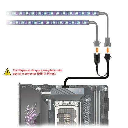 Imagem de Cabo Adaptador VDG 4 Pinos Para RGB 12v Lian-li Gigabyte