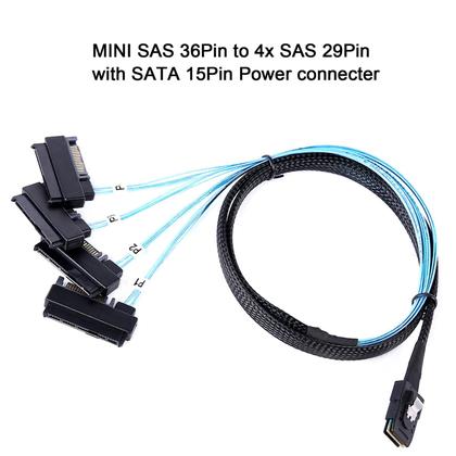 Cabo ADCAUDX mini-SAS para cabo SAS de 1 m SFF8087 a SFF-8482
