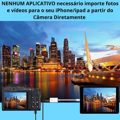 Imagem de Cabo Adptador Otg Usb Compatível iPhone E iPad Pendrive Teclado