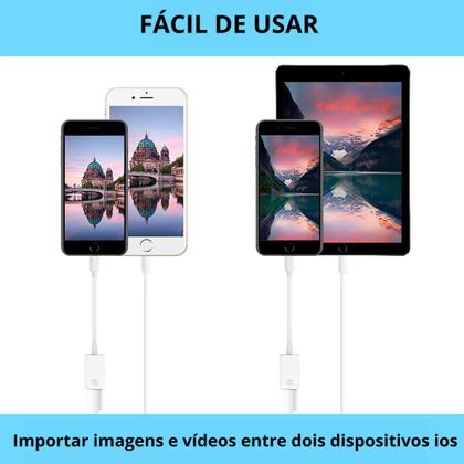 Imagem de Cabo Adptador Otg Usb Compatível iPhone E iPad Pendrive Teclado