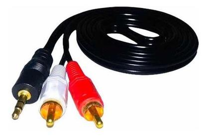 Imagem de Cabo Audio Auxiliar P2 X 2rca Plug Dourado 1.8 Metros Mxt