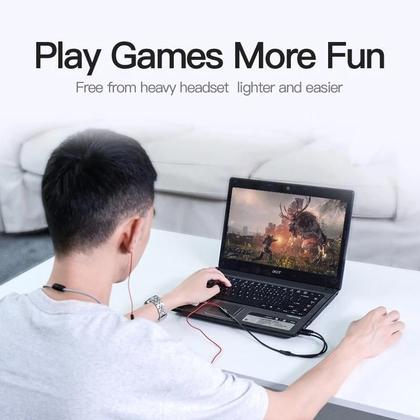 Imagem de Cabo Áudio Divisor Y Estéreo P3 3.5mm Vention Splitter 30cm