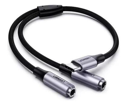 Imagem de Cabo Áudio Ugreen USB-C para 2XP2 Fêmea 20cm - AV144