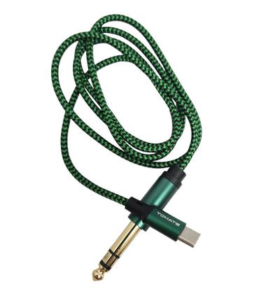 Imagem de Cabo Auxiliar Áudio Tipo Usb C X P10 Macho 6,35mm Stéreo 1m