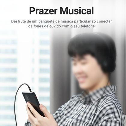 Imagem de Cabo Auxiliar P2 X P2 3.5mm Estéreo Hifi 0,5m Banhado A Ouro