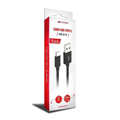 Imagem de Cabo C3tech Usb-usb C 1m 3a Preto - Cb-c10bk - C3 TECH