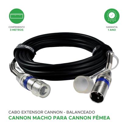 Imagem de Cabo Cannon M Para Cannon F 3 Metros - Balanceado 018-8001