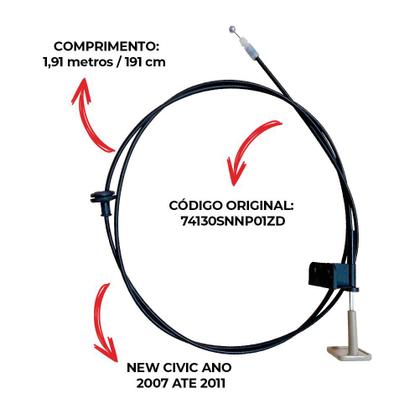 Imagem de Cabo Capo Com Puxador Honda New Civic 2007 A 2011
