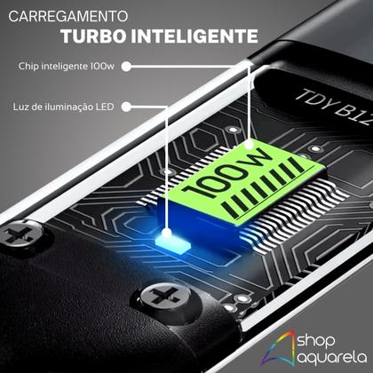 Imagem de Cabo Carregador 3 em 1 Turbo100W Rápido Original Inova