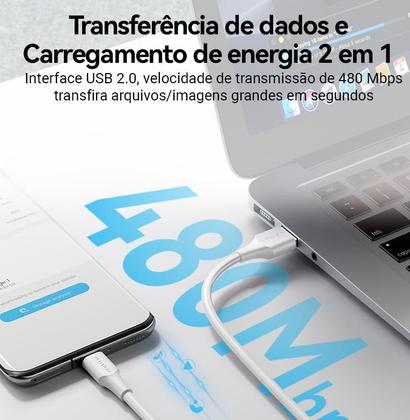 Imagem de Cabo Carregador Celular Usb A P/ Usb Tipo C 2 Metro Vention