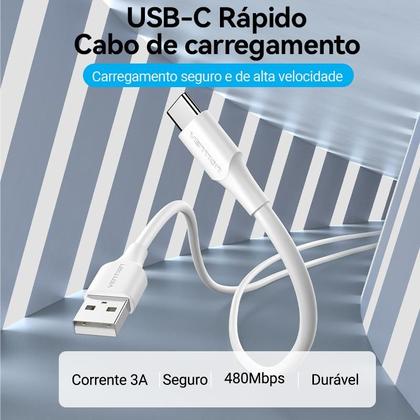 Imagem de Cabo Carregador Celular Usb A P/ Usb Tipo C 2 Metro Vention