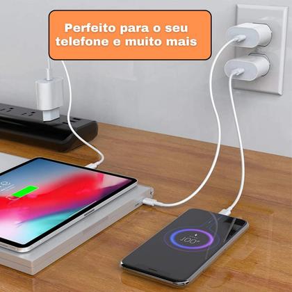 Imagem de Cabo Carregador De Dados Compatível Com Iphone 1 Metro Turbo Carga Rápida