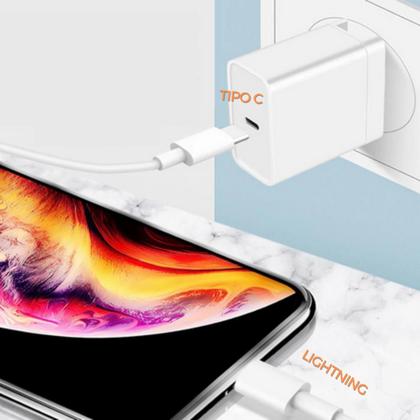 Imagem de Cabo Carregador De Dados Compatível Com Iphone 1 Metro Turbo Carga Rápida