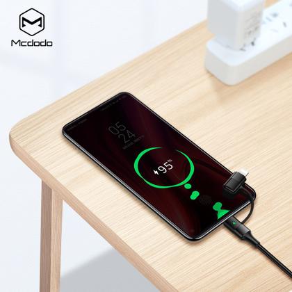 Imagem de Cabo carregador  e dados 2 em 1 USB Tipo C Lightning 3A 1,2M