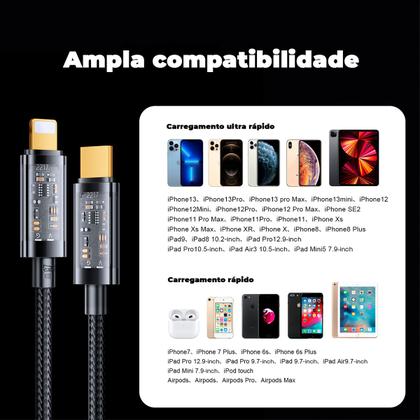 Imagem de Cabo Carregador Lightning Para Usb C 20W 2m Azul Joyroom