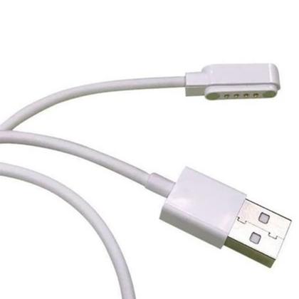 Imagem de Cabo Carregador Magnético 4 pinos Usb 2.0 40cm Para Relógio Smartwatch Kw18 M9 G3 W67