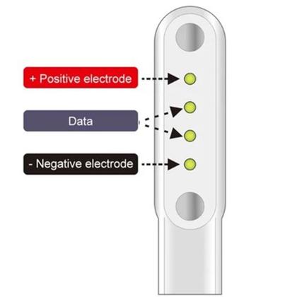 Imagem de Cabo Carregador Magnético 4 pinos Usb 2.0 40cm Para Relógio Smartwatch Kw18 M9 G3 W67