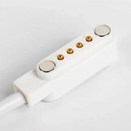 Imagem de Cabo Carregador Magnético 4 pinos Usb 2.0 40cm Para Relógio Smartwatch Kw18 M9 G3 W67