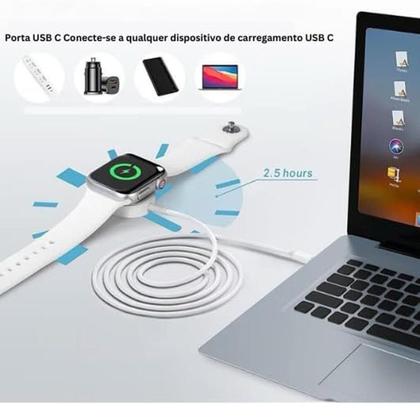 Imagem de Cabo Carregador Magnético Tipo-C para Relógios Compatível com Apple Watch Série