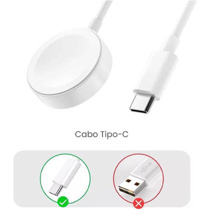 Imagem de Cabo Carregador Magnético Tipo-C para Relógios Compatível com Apple Watch Série
