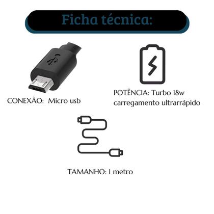 Imagem de Cabo Carregador Micro Usb Reforçado Amazon Kindle Paperwhite