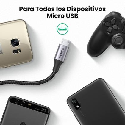 Imagem de Cabo Carregador Rápido Micro Usb 18W Controle Ps4 Pro Slim
