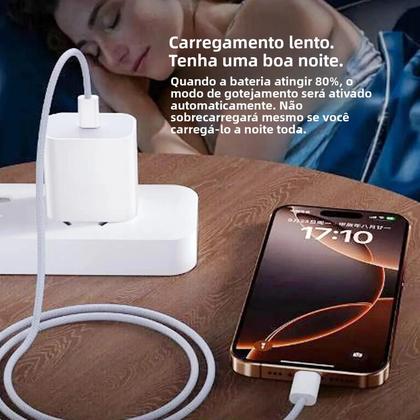 Imagem de Cabo Carregador Rápido USB-C Para iPhone 16 15 pro Huawei Xiaomi Samsung Google Tipo C Trançado Com