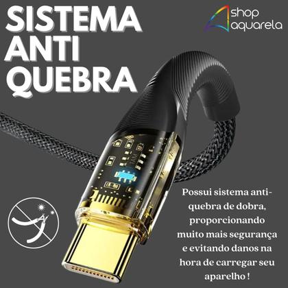 Imagem de Cabo Carregador Reforçado USBC para Tipo C Turbo 66w Original