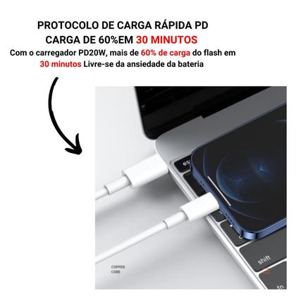 Imagem de Cabo Carregador Tipo-c Compatível com iPhone 8 Plus XR 11 12 13 14