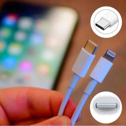 Imagem de Cabo Carregador Tipo-c Compatível iPhone 6 7 8 X Xr Xs 11 12 Pro