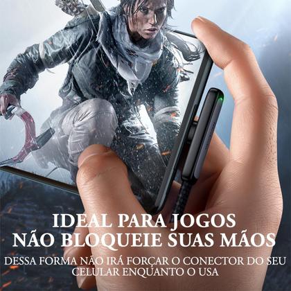 Imagem de Cabo Carregador Tipo C P/ Lightning 90 Com Led 2m Reforçado