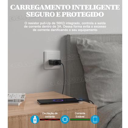 Imagem de Cabo Carregador Turbo Led USB A para USB C Vention 2 Metros