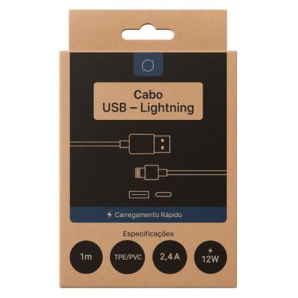 Imagem de Cabo Carregador Turbo Lightning 20w 2.4a Rápido Usb Branco