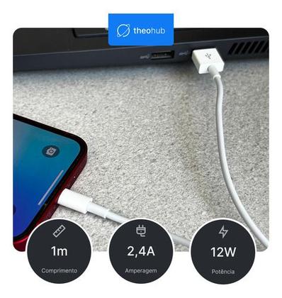 Imagem de Cabo Carregador Turbo Lightning 20w 2.4a Rápido Usb Branco