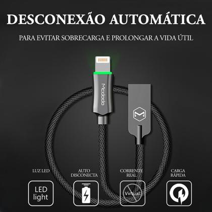 Imagem de Cabo Carregador Usb-A P/ Lightning 1 Metro Led Mcdodo