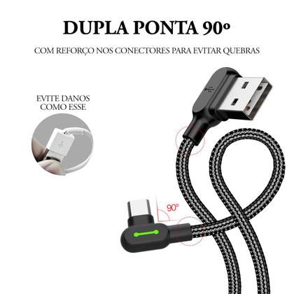 Imagem de Cabo Carregador Usb A Para Tipo C 90 Em L Com Led 1m Mcdodo