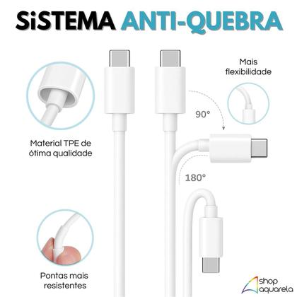 Imagem de Cabo Carregador USB C Para Tipo C 1 Metro Original Inova