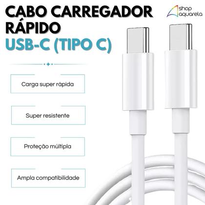 Imagem de Cabo Carregador USB C Para Tipo C 1 Metro Original Inova