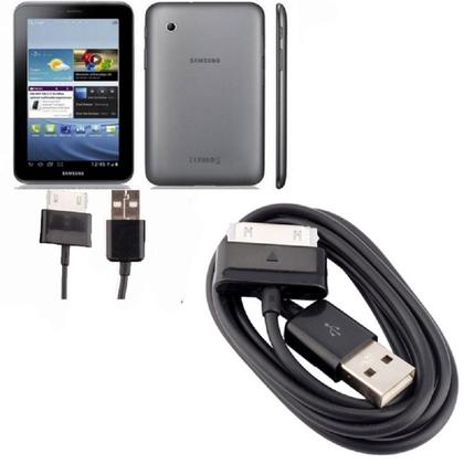 Imagem de Cabo Carregador USB Tablet Para Samsung Tab P1000 3110 P3100 P5110 Tab 2 Dados e Carga 30 Pinos Dock