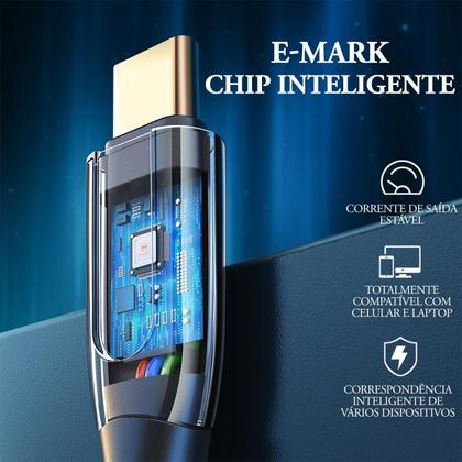 Imagem de Cabo Carregador Usb Tipo-C P/ Usb-C 100w 5a 1 Metro Mcdodo