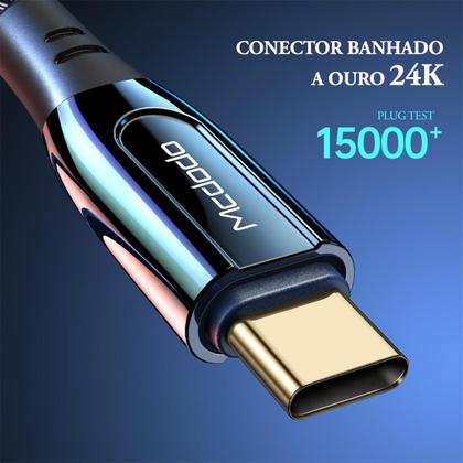 Imagem de Cabo Carregador Usb Tipo-C P/ Usb-C 100w 5a 1 Metro Mcdodo